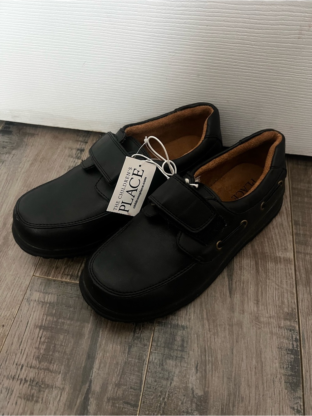 The Children's Place hook-and-loop uniform dress shoes